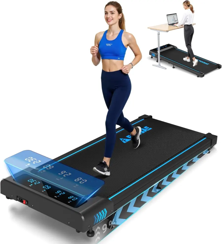 ランニングマシン ルームランナー 家庭用 5in1 最大傾斜9%・1〜10km/h・2.5馬力 / 最大傾斜10%・0.8〜12km/h・2.75馬力 折り畳みハンドル付き 12HIITプログラム アプリ連携 耐荷重150kg 付属リモコン