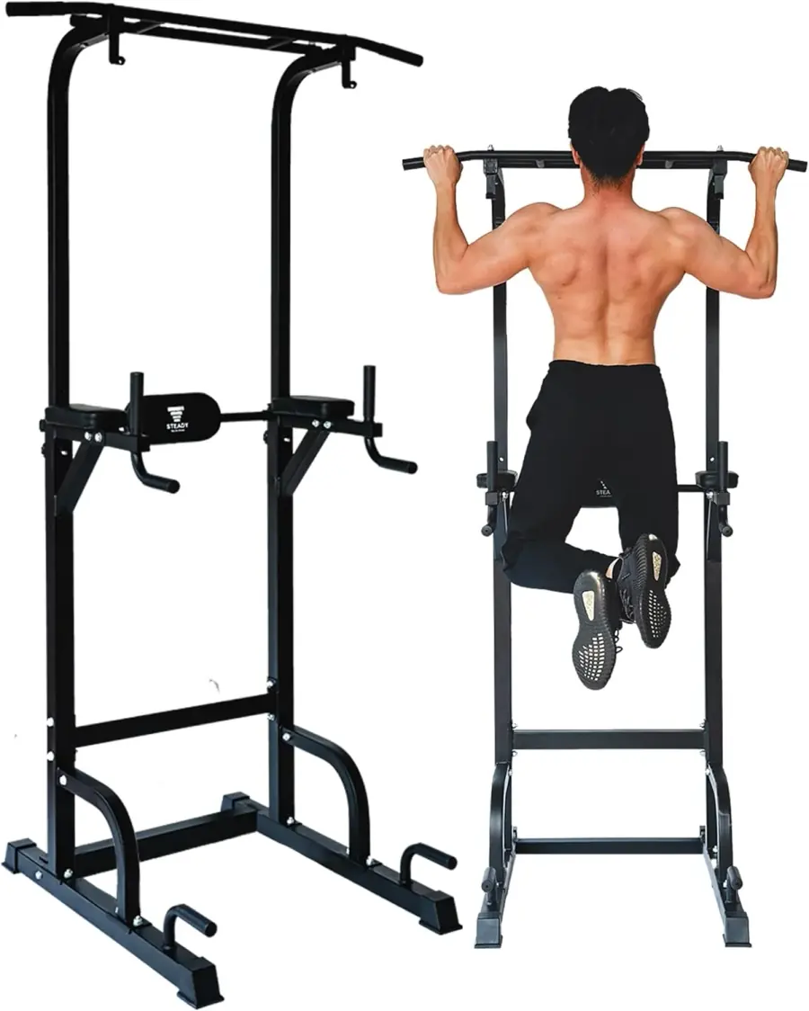 STEADY 懸垂 懸垂マシン ぶら下がり健康器 【10or12段階調整/耐荷重150kg/特許庁実案取得/コンパクト/組立簡単】 けんすいマシーン ぶらさがり健康器 pull up bar 懸垂機 懸垂器 懸垂バー 健康器具 ホームジム 筋力トレーニング ラック・ゲージ 背筋 チンニングスタンド