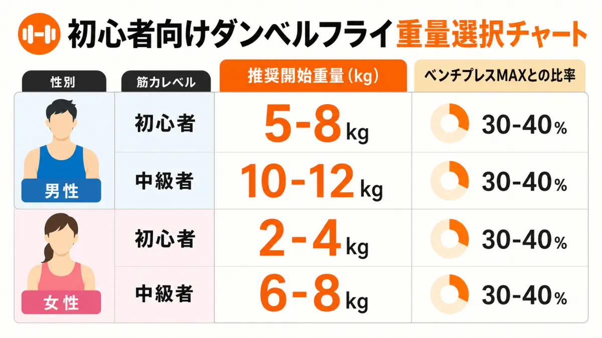 ダンベルフライ初心者が選ぶべき重量と安全な始め方