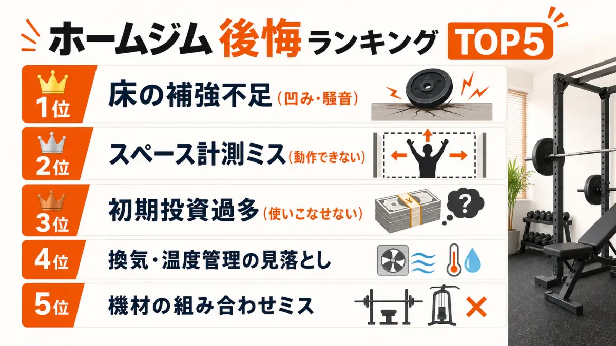 ホームジム後悔しないための完全ガイド|失敗例と対策