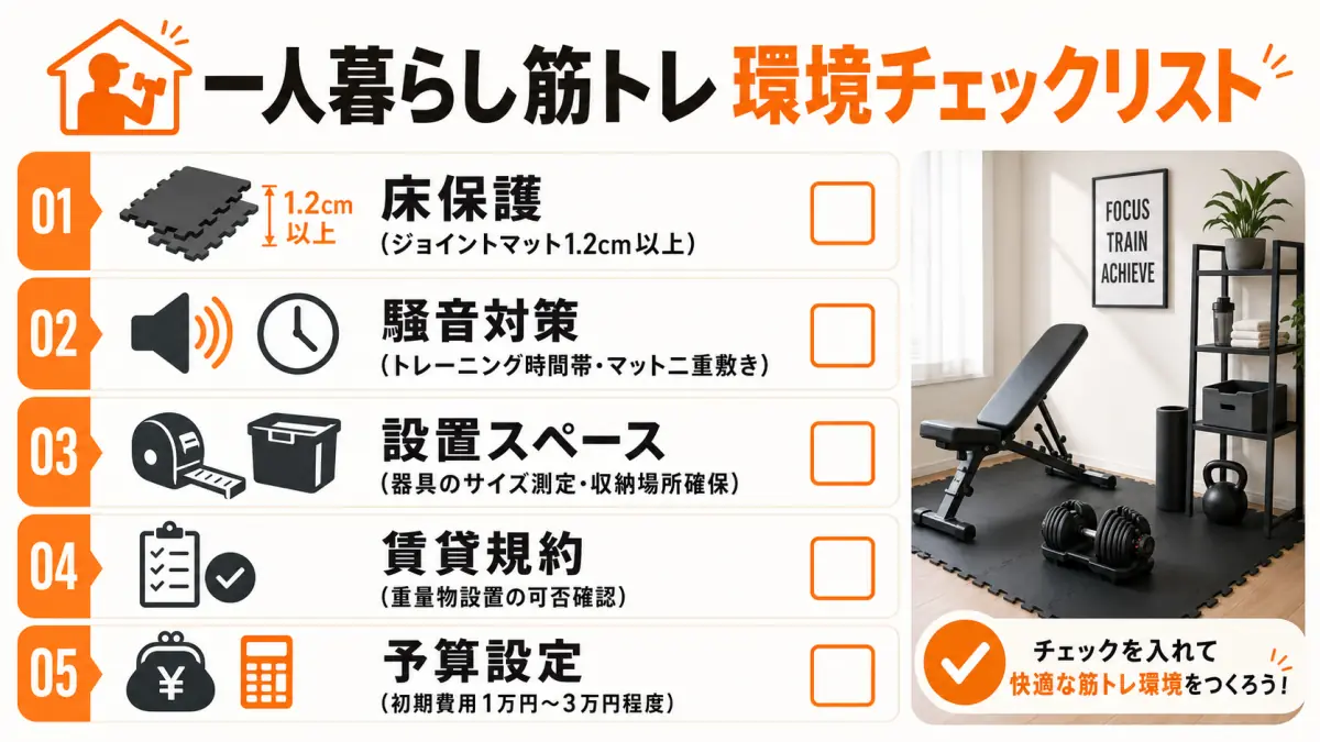 一人暮らしの部屋で始める筋トレ完全ガイド